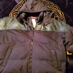 Supreme Black Puffer Jacket with Hood